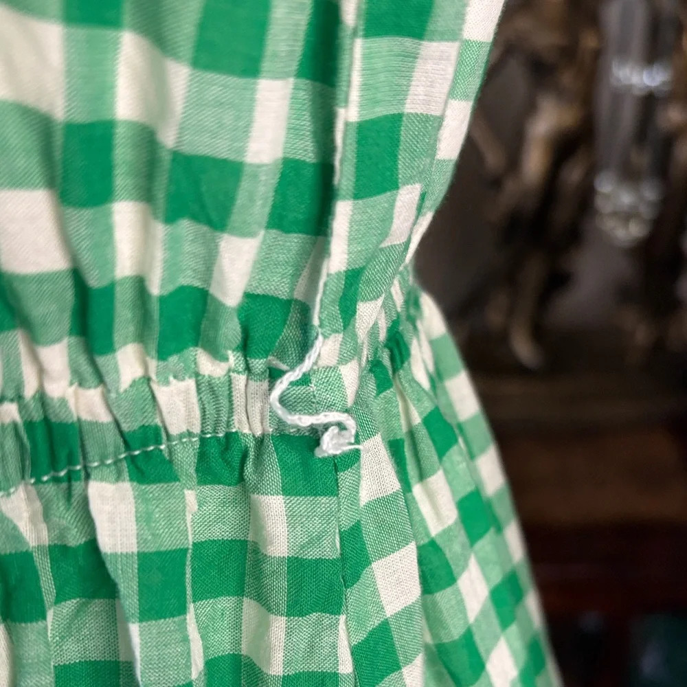 Draper James Mint Green Gingham Midi Dress ( doesnt have the belt) # 105 - Picture 9 of 11